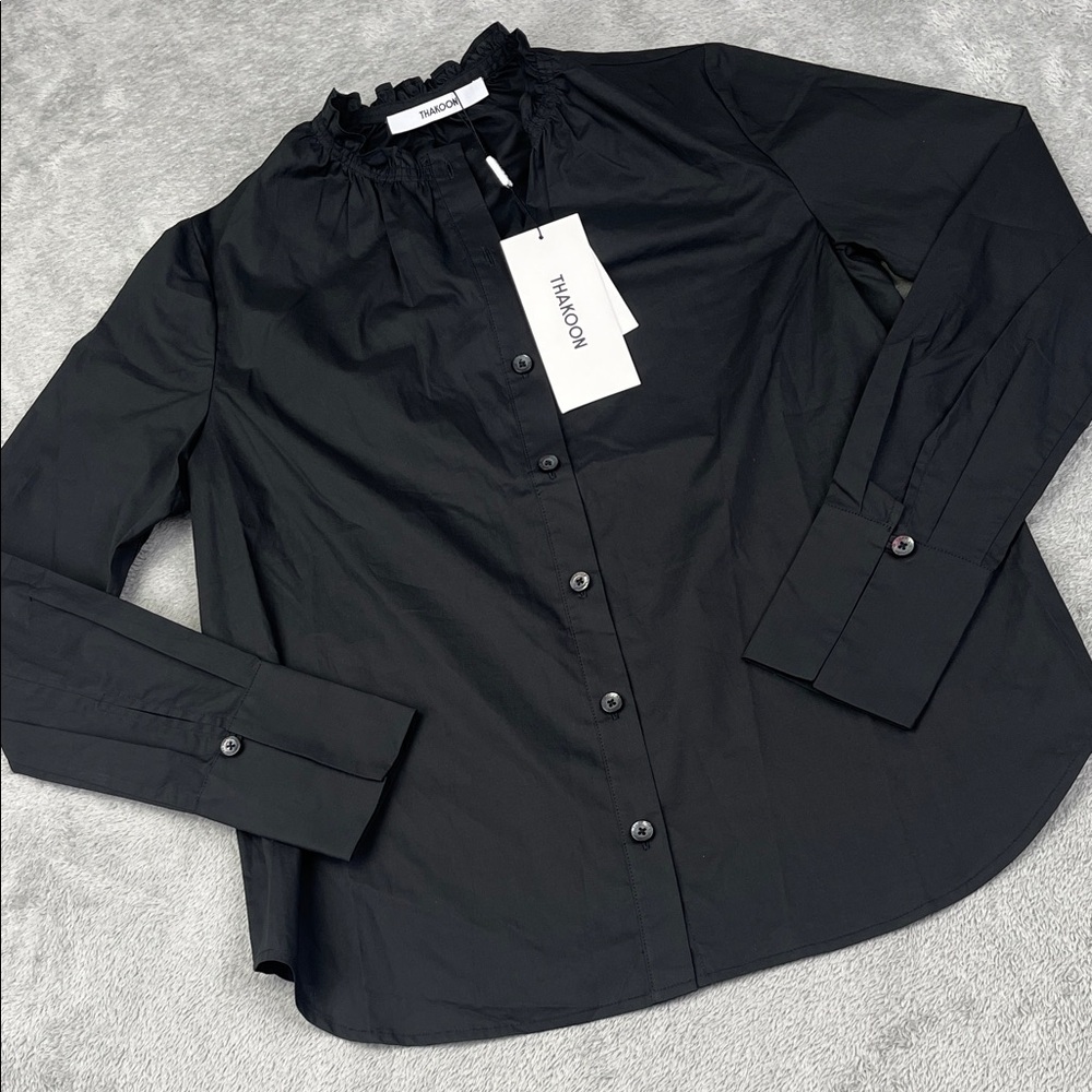 NEW Thakoon XS 100% Cotton Button Down Blouse‎ Minimalist, Contemporary, Classic